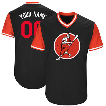 Personalized Nationals Black Men’sized Throwback New Design Jersey