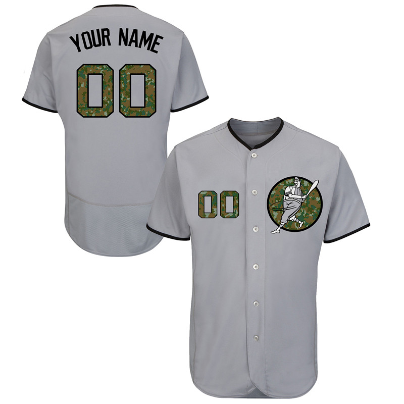 Personalized Nationals Gray Men’sized Camo Logo Flexbase New Design Jersey