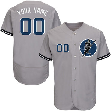 Personalized Yankees Gray Men’sized Flexbase New Design Jersey