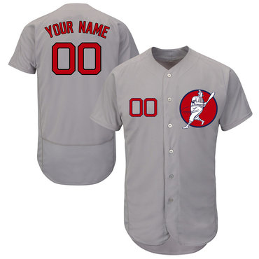 Personalized Red Sox Gray Men’sized Flexbase New Design Jersey