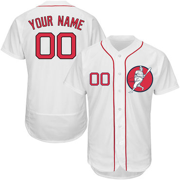 Personalized Red Sox White Men’sized Flexbase New Design Jersey