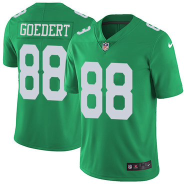 Personalized Eagles #88 Dallas Goedert Green Youth Stitched NFL Limited Rush Jersey