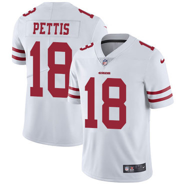 Personalized 49ers #18 Dante Pettis White Men’s Stitched NFL Untouchable Limited Jersey