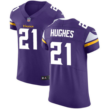 Personalized Vikings #21 Mike Hughes Purple Team Color Men’s Stitched NFL Untouchable Elite Jersey