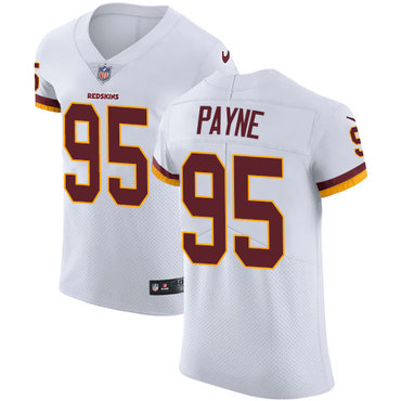 Personalized Redskins #95 Da’Ron Payne White Men’s Stitched NFL Untouchable Elite Jersey