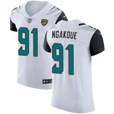 Personalized Jaguars #91 Yannick Ngakoue White Men’s Stitched NFL Untouchable Elite Jersey