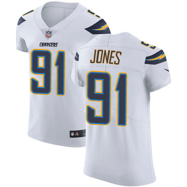 Personalized Chargers #91 Justin Jones White Men’s Stitched NFL Untouchable Elite Jersey