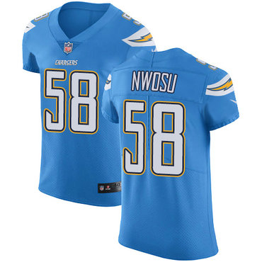 Personalized Chargers #58 Uchenna Nwosu Electric Blue Alternate Men’s Stitched NFL Untouchable Elite Jersey