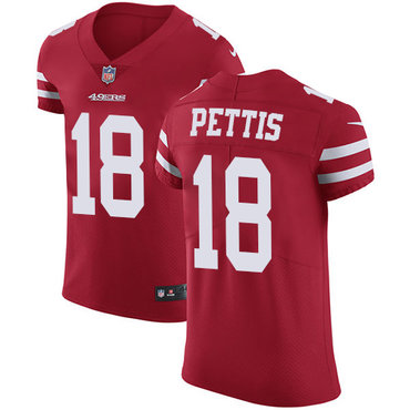 Personalized 49ers #18 Dante Pettis Red Team Color Men’s Stitched NFL Untouchable Elite Jersey