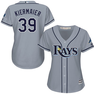 Personalized Rays #39 Kevin Kiermaier Grey Road Women’s Stitched MLB Jersey