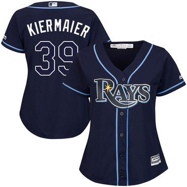 Personalized Rays #39 Kevin Kiermaier Dark Blue Alternate Women’s Stitched MLB Jersey