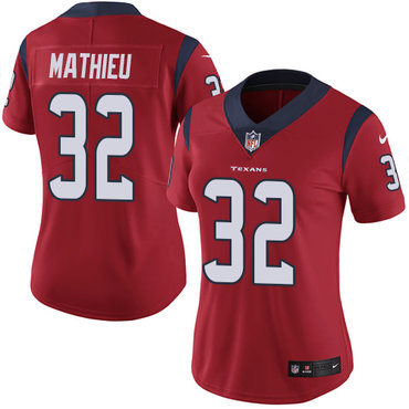 Personalized Texans #32 Tyrann Mathieu Red Alternate Women’s Stitched NFL Untouchable Limited Jersey