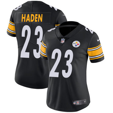 Personalized Steelers #23 Joe Haden Black Team Color Women’s Stitched NFL Untouchable Limited Jersey