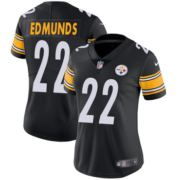 Personalized Steelers #22 Terrell Edmunds Black Team Color Women’s Stitched NFL Untouchable Limited Jersey