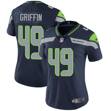 Personalized Seahawks #49 Shaquem Griffin Steel Blue Team Color Women’s Stitched NFL Untouchable Limited Jersey