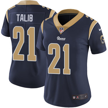 Personalized Rams #21 Aqib Talib Navy Blue Team Color Women’s Stitched NFL Untouchable Limited Jersey