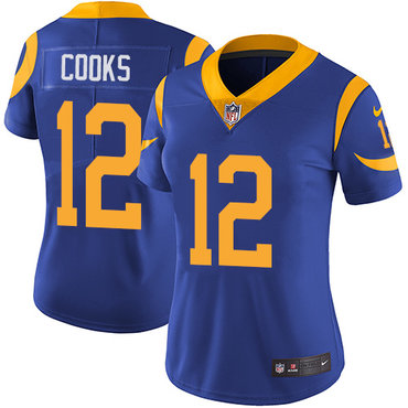 Personalized Rams #12 Brandin Cooks Royal Blue Alternate Women’s Stitched NFL Untouchable Limited Jersey
