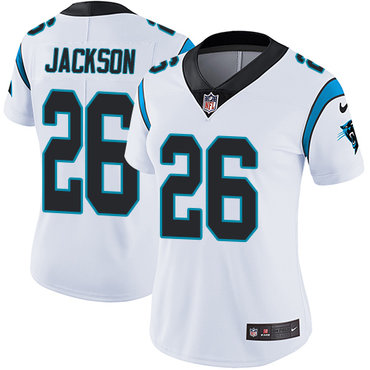 Personalized Panthers #26 Donte Jackson White Women’s Stitched NFL Untouchable Limited Jersey