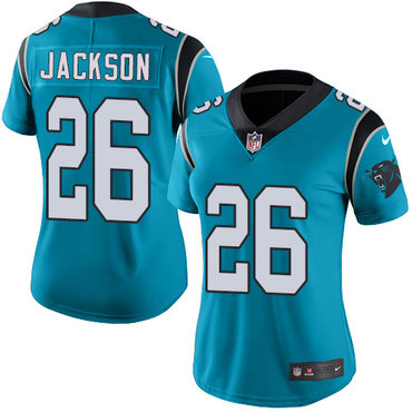 Personalized Panthers #26 Donte Jackson Blue Alternate Women’s Stitched NFL Untouchable Limited Jersey