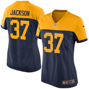 Personalized Packers #37 Josh Jackson Navy Blue Alternate Women’s Stitched NFL New Limited Jersey