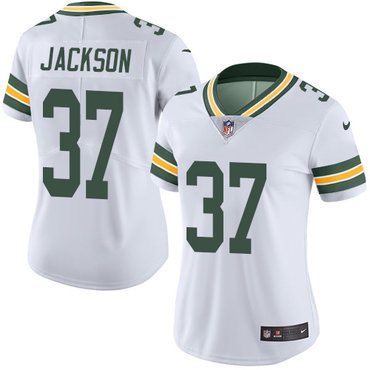 Personalized Packers #37 Josh Jackson White Women’s Stitched NFL Untouchable Limited Jersey