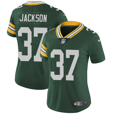 Personalized Packers #37 Josh Jackson Green Team Color Women’s Stitched NFL Untouchable Limited Jersey