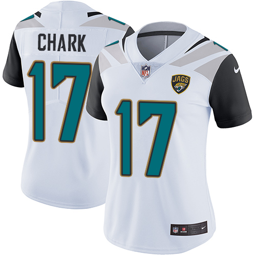 Personalized Jaguars #17 DJ Chark White Women’s Stitched NFL Untouchable Limited Jersey