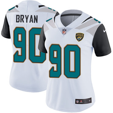 Personalized Jaguars #90 Taven Bryan White Women’s Stitched NFL Untouchable Limited Jersey