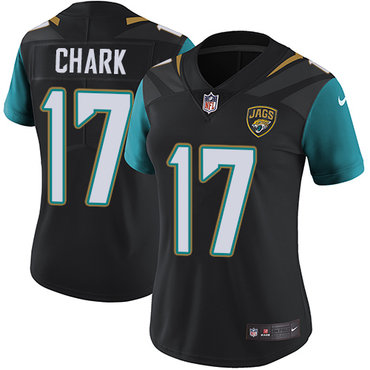 Personalized Jaguars #17 DJ Chark Black Alternate Women’s Stitched NFL Untouchable Limited Jersey
