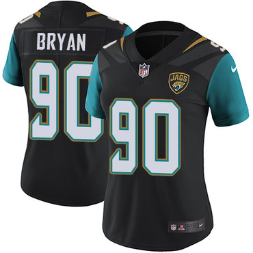 Personalized Jaguars #90 Taven Bryan Black Alternate Women’s Stitched NFL Untouchable Limited Jersey