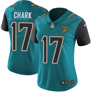 Personalized Jaguars #17 DJ Chark Teal Green Team Color Women’s Stitched NFL Untouchable Limited Jersey