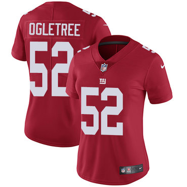Personalized Giants #52 Alec Ogletree Red Alternate Women’s Stitched NFL Untouchable Limited Jersey