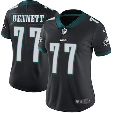 Personalized Eagles #77 Michael Bennett Black Alternate Women’s Stitched NFL Untouchable Limited Jersey