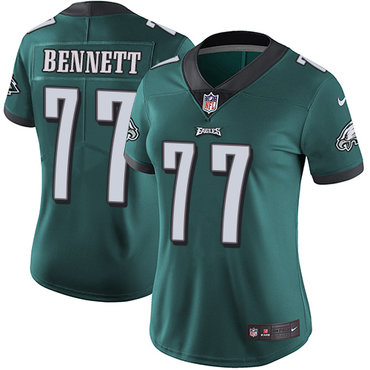 Personalized Eagles #77 Michael Bennett Midnight Green Team Color Women’s Stitched NFL Untouchable Limited Jersey