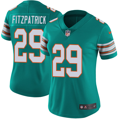 Personalized Dolphins #29 Minkah Fitzpatrick Aqua Green Alternate Women’s Stitched NFL Untouchable Limited Jersey