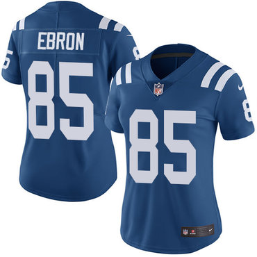 Personalized Colts #85 Eric Ebron Royal Blue Women’s Stitched NFL Limited Rush Jersey