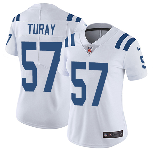 Personalized Colts #57 Kemoko Turay White Women’s Stitched NFL Untouchable Limited Jersey