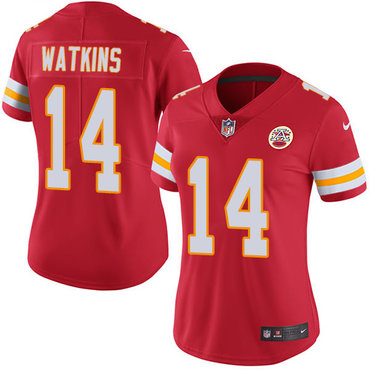 Personalized Chiefs #14 Sammy Watkins Red Team Color Women’s Stitched NFL Untouchable Limited Jersey
