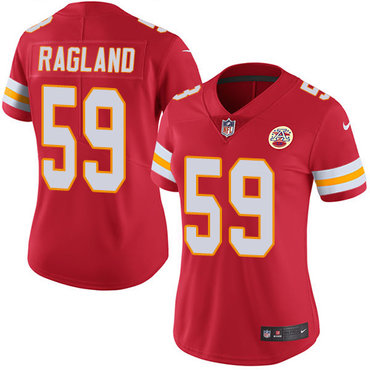 Personalized Chiefs #59 Reggie Ragland Red Team Color Women’s Stitched NFL Untouchable Limited Jersey