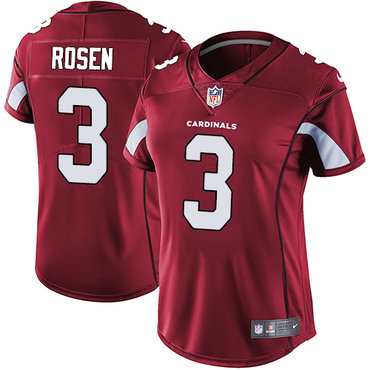 Personalized Cardinals #3 Josh Rosen Red Team Color Women’s Stitched NFL Untouchable Limited Jersey
