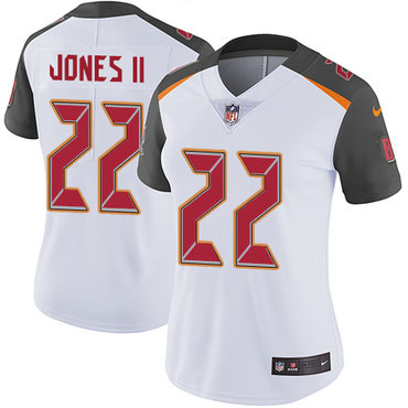 Personalized Buccaneers #22 Ronald Jones II White Women’s Stitched NFL Untouchable Limited Jersey