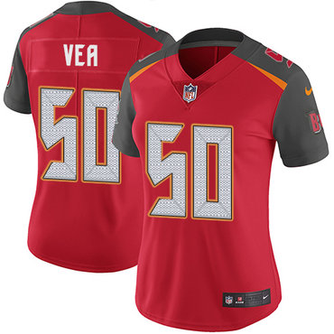 Personalized Buccaneers #50 Vita Vea Red Team Color Women’s Stitched NFL Untouchable Limited Jersey