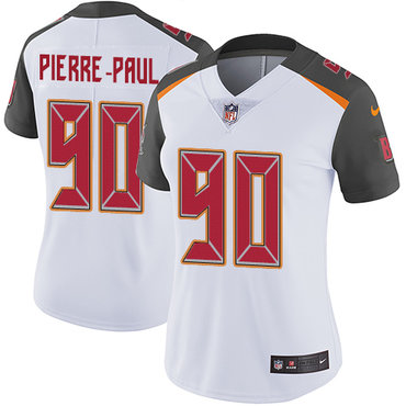 Personalized Buccaneers #90 Jason Pierre-Paul White Women’s Stitched NFL Untouchable Limited Jersey