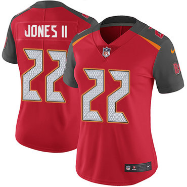 Personalized Buccaneers #22 Ronald Jones II Red Team Color Women’s Stitched NFL Untouchable Limited Jersey