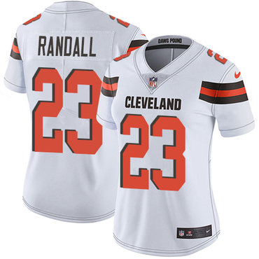 Personalized Browns #23 Damarious Randall White Women’s Stitched NFL Untouchable Limited Jersey