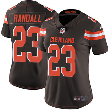 Personalized Browns #23 Damarious Randall Brown Team Color Women’s Stitched NFL Untouchable Limited Jersey