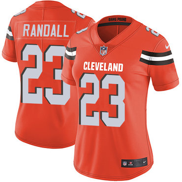 Personalized Browns #23 Damarious Randall Orange Alternate Women’s Stitched NFL Untouchable Limited Jersey