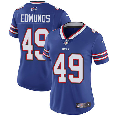 Personalized Bills #49 Tremaine Edmunds Royal Blue Team Color Women’s Stitched NFL Untouchable Limited Jersey
