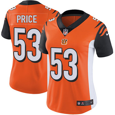 Personalized Bengals #53 Billy Price Orange Alternate Women’s Stitched NFL Untouchable Limited Jersey