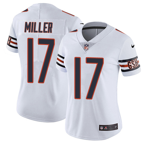 Personalized Bears #17 Anthony Miller White Women’s Stitched NFL Untouchable Limited Jersey